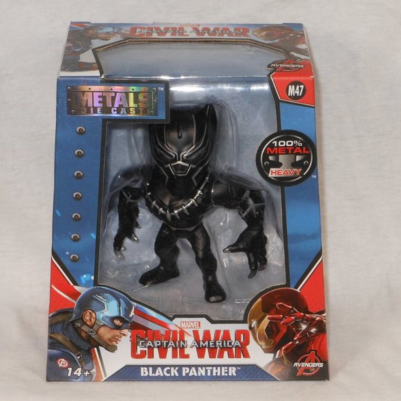 Marvel Die-Cast Metal Action Figure Black Panther Jada Toys - Picture 1 of 4